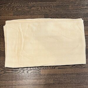 Calvin Klein Pale Yellow Cotton Blanket